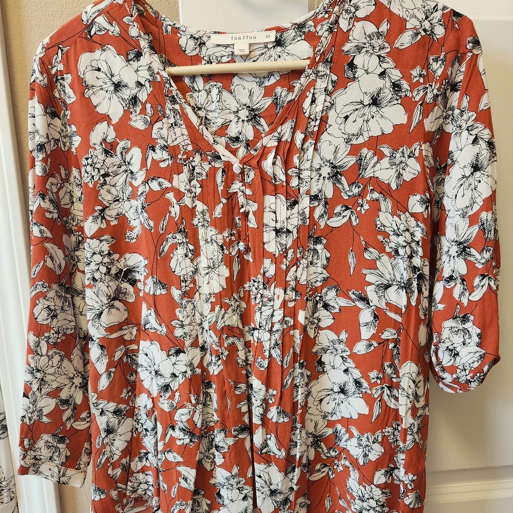 fun2fun red and white shirt